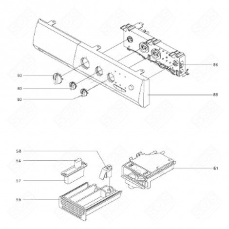 CONTROL PANEL (MARK 88) WASHING MACHINES - 52X4692