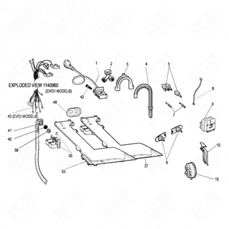 WIRING HARNESS (REFERENCE NUMBER 43) WASHING MACHINES - C00096989