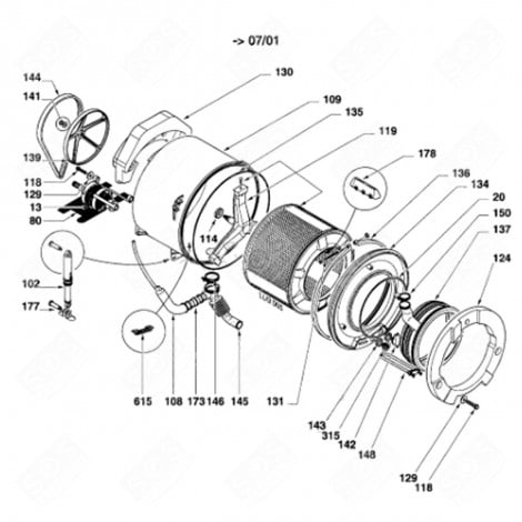 NUT M10 (REFERENCE 141) WASHING MACHINES - 59X0392