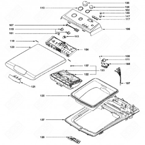 WIRING (REFERENCE 107) WASHING MACHINES - 52X2652