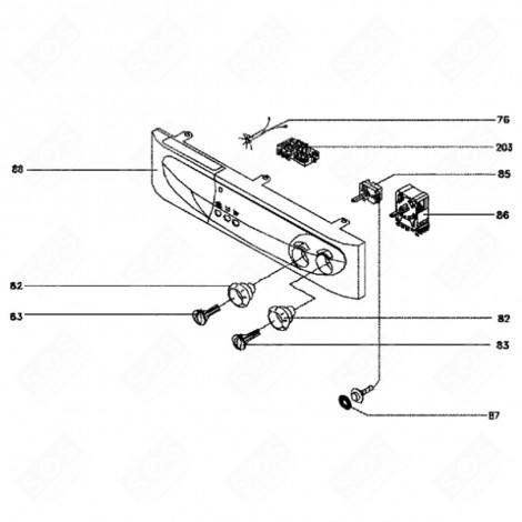 CONTROL PANEL (MARK 88) WASHING MACHINES - 95X7188