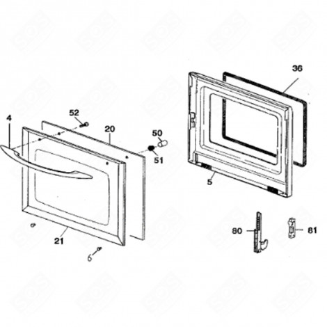 OUTER DOOR GLASS (REFERENCE 20) GAS / ELECTRIC OVENS - 3372192066