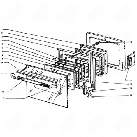 OUTER GLASS OF THE DOOR (MARK N°9) GAS / ELECTRIC OVENS - C00125897