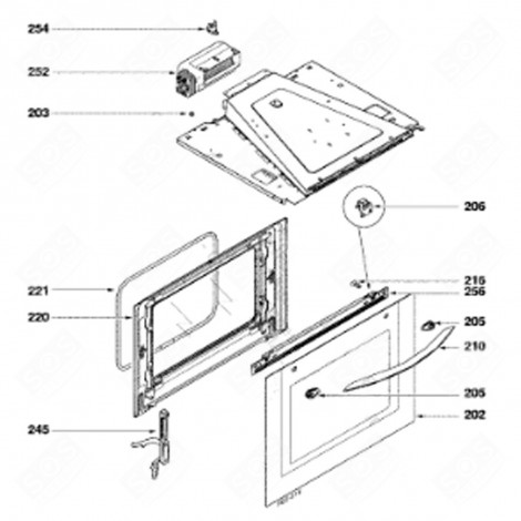 DOOR GASKET (REFERENCE 221) GAS / ELECTRIC OVENS - 74X9805