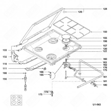 COVER (MARK 128) GAS / ELECTRIC OVENS - 72X0157