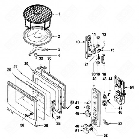 DOOR BUTTON MICROWAVE OVENS - 76X3223