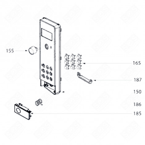 BUTTON (MARK 165) MICROWAVE OVENS - 74X0792