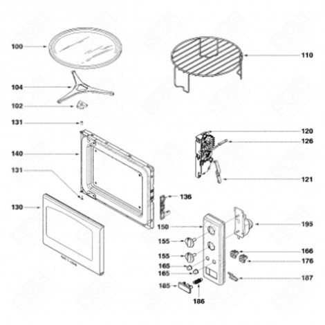 PUSH BUTTON SWITCH (MARKING 166) MICROWAVE OVENS - 75X0234