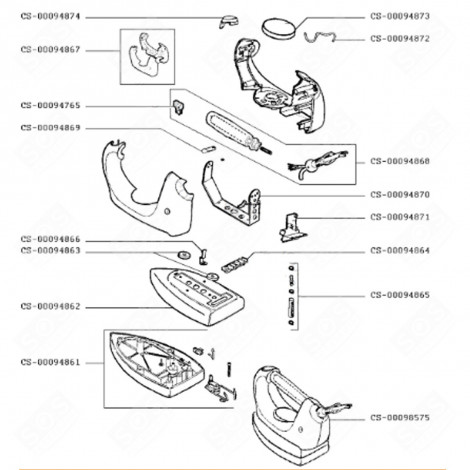 HANDLE + CORD (REFERENCE CS-00094868) STEAM IRONS / STEAM GENERATOR IRONS - CS-00094868