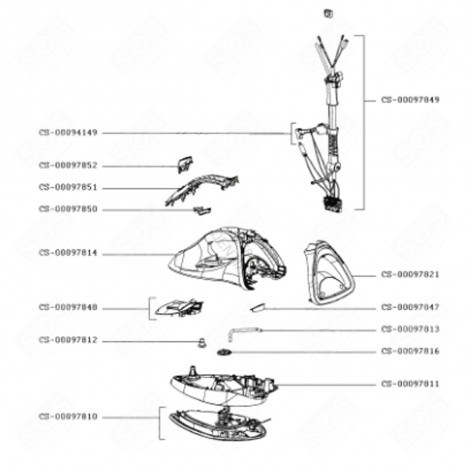 HANDLE TOP (REFERENCE CS-00097851) STEAM IRONS / STEAM GENERATOR IRONS - CS-00097851