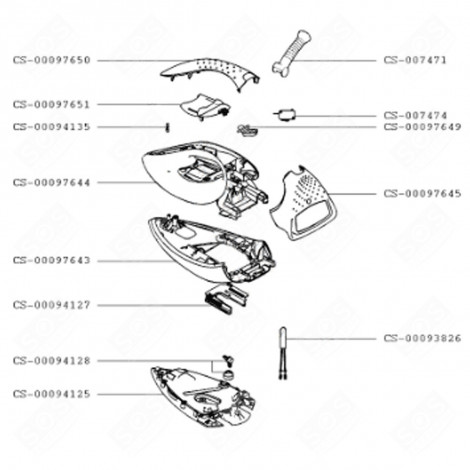 TOP OF HANDLE (ID CS-00097650) STEAM IRONS / STEAM GENERATOR IRONS - CS-00097650