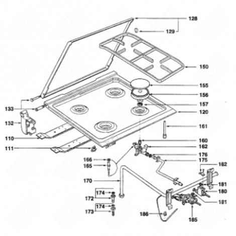 BUTANE/PROPANE GAS INJECTOR SET (MARK 160) GAS / ELECTRIC OVENS - 76X6390