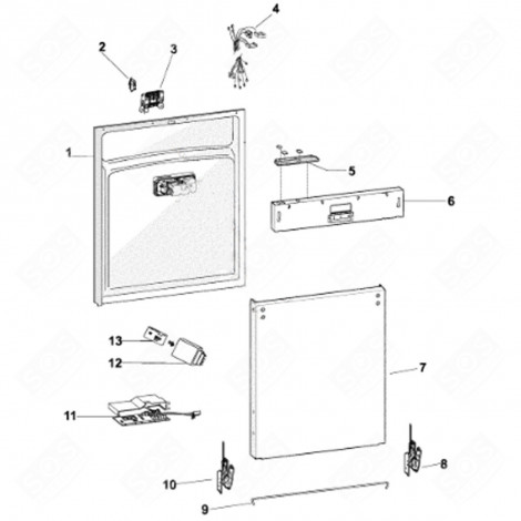 CARD (REFERENCE 13) ORIGINAL DISHWASHER - C00386187