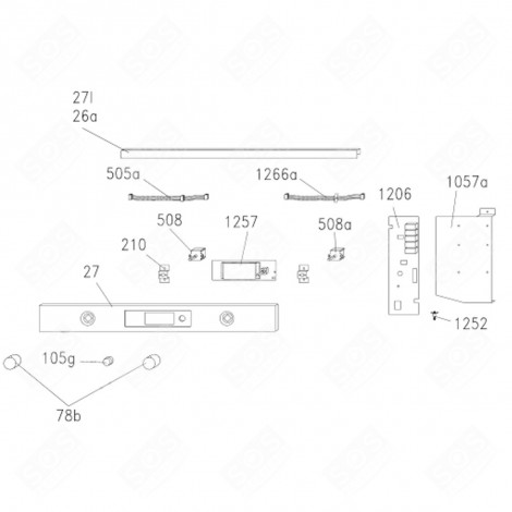 ELECTRONIC BOARD, POWER MODULE (REFERENCE 1206) GAS / ELECTRIC OVENS - 93964037