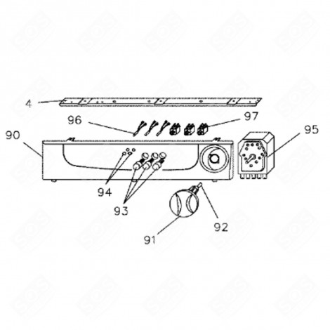 PANEL (REFERENCE 90) TUMBLE DRYER - 95X9145