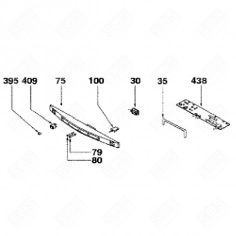 DASHBOARD FRONT PANEL (REFERENCE NUMBER 75) REFRIGERATOR, FREEZER - 43X1963