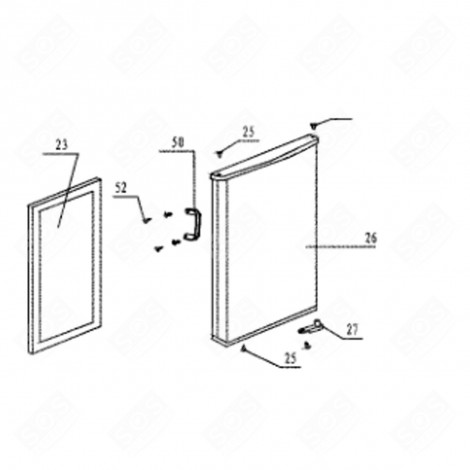 DOOR SOCKET (MARKER 27) REFRIGERATOR, FREEZER - 41X3622