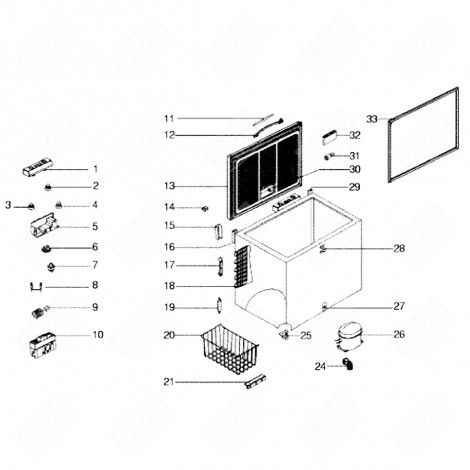 LAMP SOCKET (REFERENCE 30) REFRIGERATOR, FREEZER - 46X3839