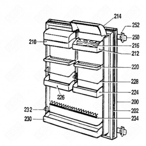 BOTTLE HOLDER (MARK 232) REFRIGERATOR, FREEZER - 45X1097