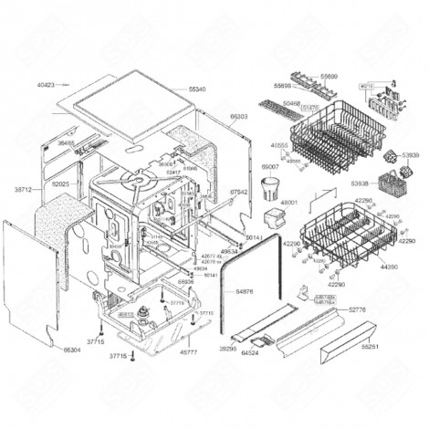 WORKTOP (55340) DISHWASHER - 695650826