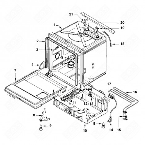 LEFT FITTING (CODE 4) DISHWASHER - 31X5644