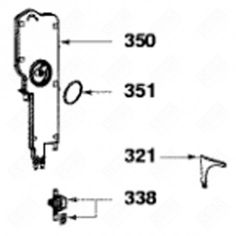 LEFT DECORATIVE RING (MARKING 321) DISHWASHER - 32X2767