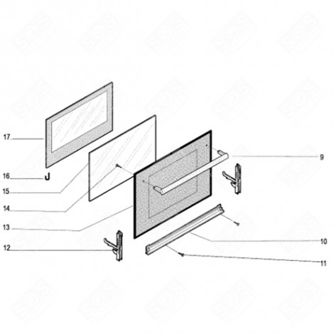OUTER GLASS (REFERENCE 13) GAS / ELECTRIC OVENS - C00286544