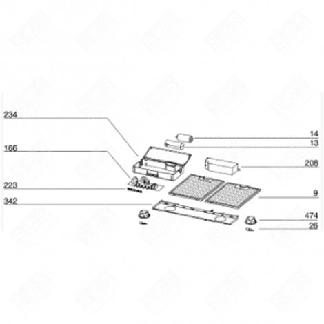 CAPACITOR (REFERENCE 14) EXTRACTOR HOOD - C00076053