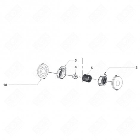 MOTOR (REFERENCE 4) EXTRACTOR HOOD - AS0035211