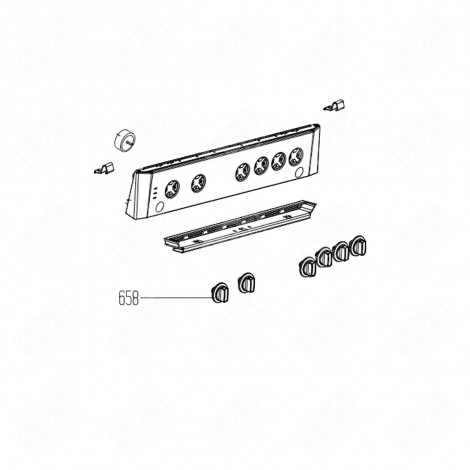 WHITE KNOB MARKER 658 GAS / ELECTRIC OVENS - 250316295