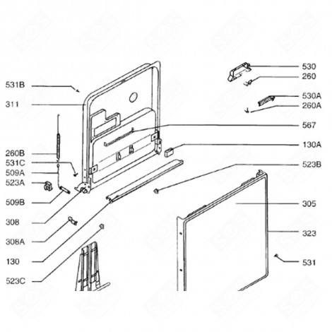 HINGE (MARK 308) DISHWASHER - 8996464034694