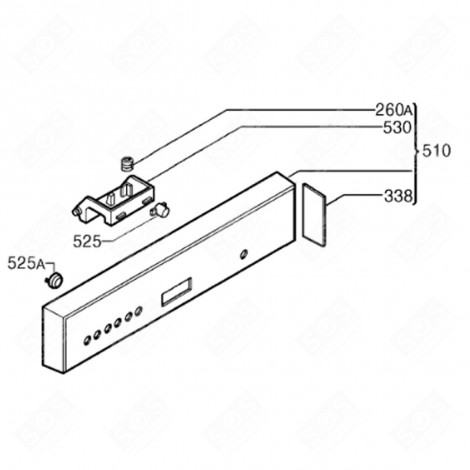 CONTROL PANEL (MARK 510) DISHWASHER - 8083815061