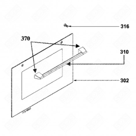 HANDLE (REFERENCE POINT 310) GAS / ELECTRIC OVENS - 74X9142