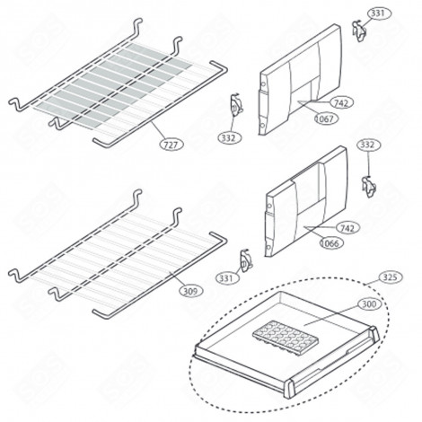 SHELF, RACK (MARK 309) REFRIGERATOR, FREEZER - 4883980200