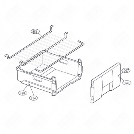 SHELF, WIRE SHELF (MARK 856) REFRIGERATOR, FREEZER - 4807360200