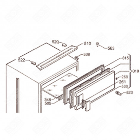 SHELF, SHELF 393X276 REFRIGERATOR, FREEZER - 46X5820