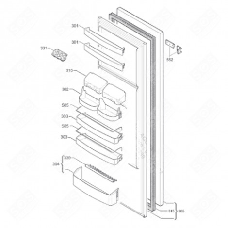 MAGNETIC SEAL REFRIGERATOR, FREEZER - 44X0351