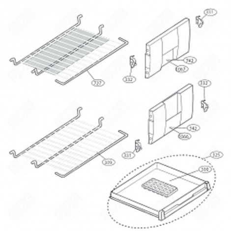 SHELF, RACK REFRIGERATOR, FREEZER - 4397270100