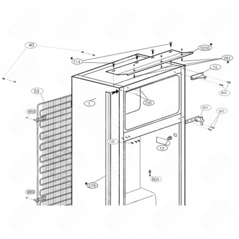 HINGE REFRIGERATOR, FREEZER - 4394600200