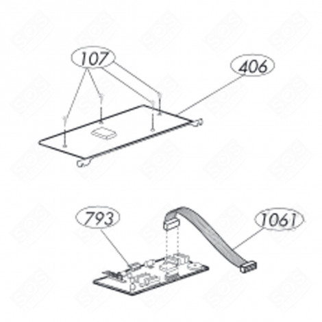 CONTROL CARD (MARK 793) REFRIGERATOR, FREEZER - 4308600485