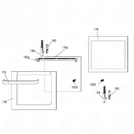 OUTER GLASS (MARK 178) GAS / ELECTRIC OVENS - 42817634