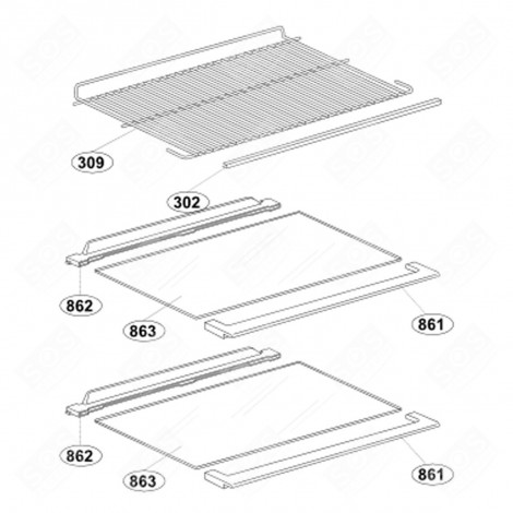 CLAYETTE REFRIGERATOR, FREEZER - 4237320300