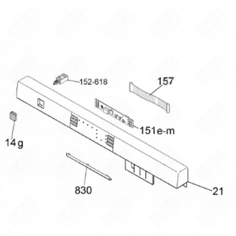 DASHBOARD (REFERENCE 21) DISHWASHER - 41901592