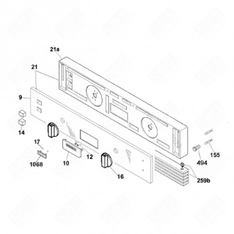 TIMER KNOB (REFERENCE 16) DISHWASHER - 41900080