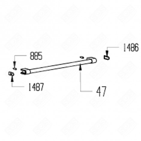 HANDLE (MARK 47) GAS / ELECTRIC OVENS - 410930009