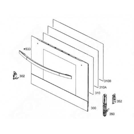 OUTER GLASS (MARK 300) GAS / ELECTRIC OVENS - 3578708368