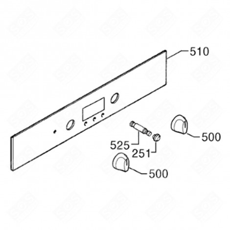 PROGRAMMING BUTTON (MARK 525) GAS / ELECTRIC OVENS - 3550293017