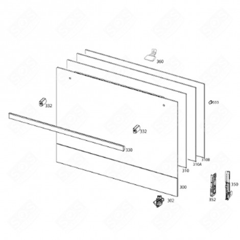 HANDLE (REFERENCE 330) GAS / ELECTRIC OVENS - 3548048028