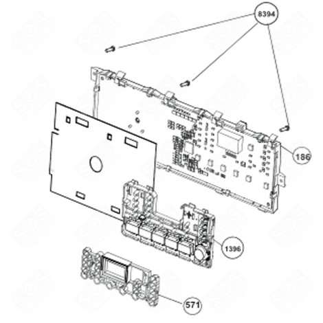 ELECTRONIC CARD, POWER MODULE (MARK 186) WASHING MACHINES - 2822410021