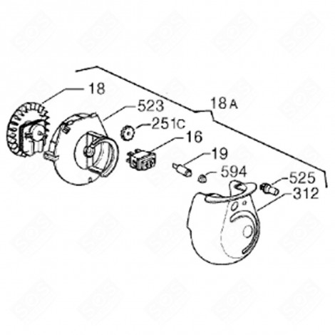 TURBINE (MARKER 18A) REFRIGERATOR, FREEZER - 2378118406